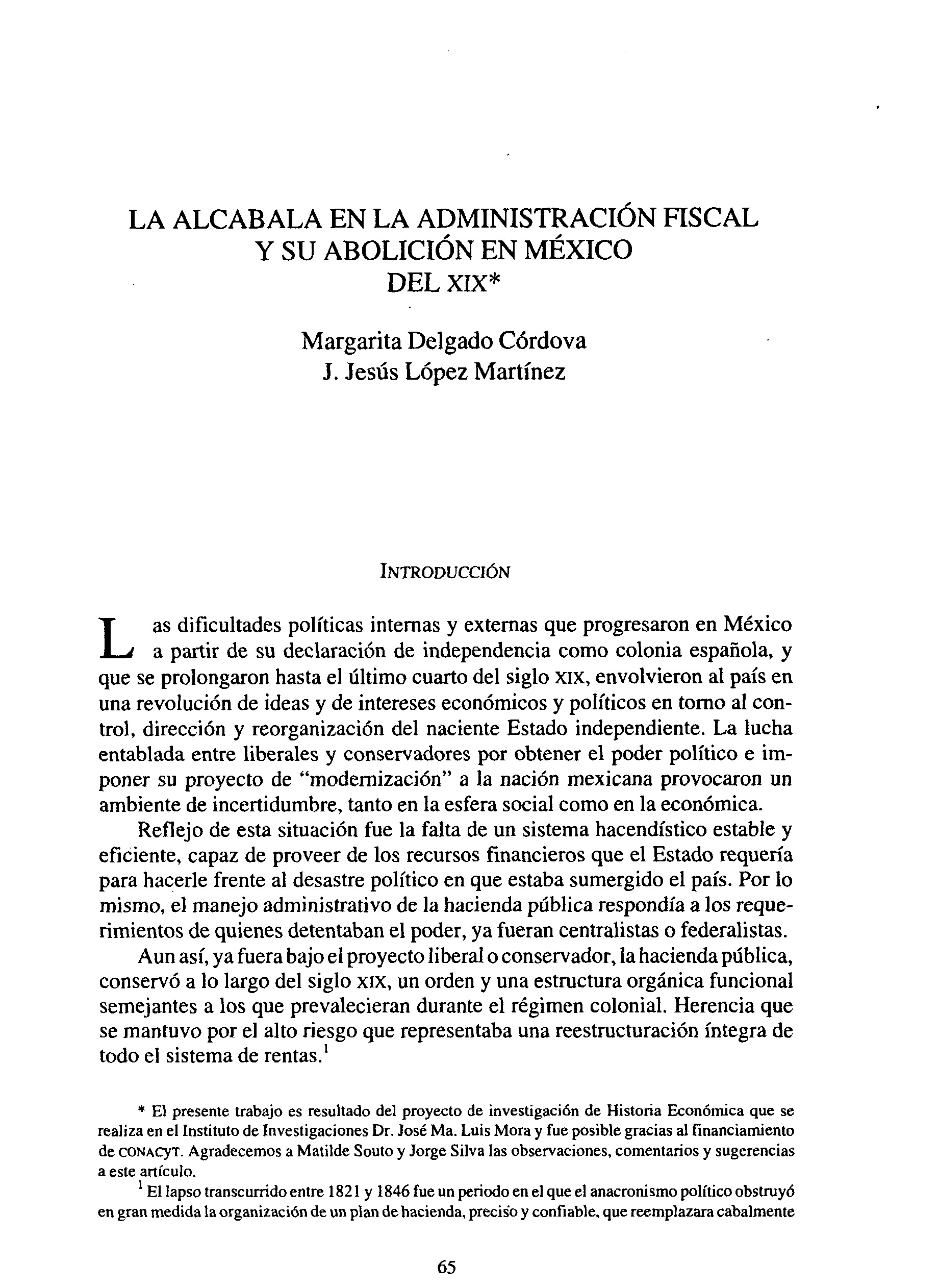 La alcabala en la administración fiscal y su abolición en México del XIX