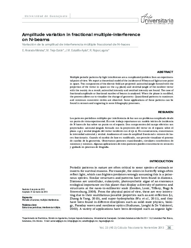 Amplitude variation in fractional multiple-interference on N-beams